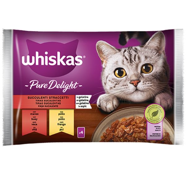 Whiskas Pure Delight Multipack 4 pezzi da 85 gr Whiskas Pure Delight Multipack 4 pezzi da 85 gr